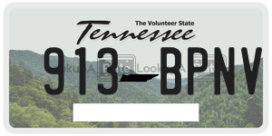 913BPNV  license plate in TN