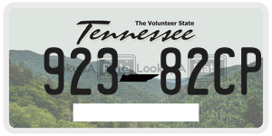 92382CP  license plate in TN