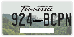 924BCPN  license plate in TN