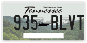 935BLVT  license plate in TN