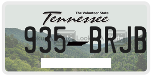 935BRJB  license plate in TN