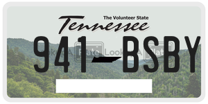 941BSBY  license plate in TN