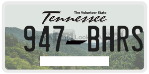 947BHRS license plate in Tennessee