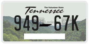 94967K  license plate in TN