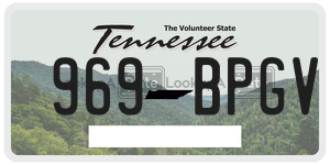 969BPGV  license plate in TN