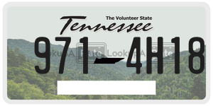 9714H18 license plate in Tennessee