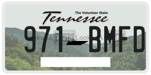 971BMFD  license plate in TN