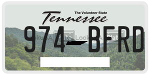 974BFRD  license plate in TN