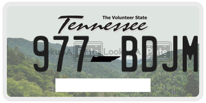 977BDJM  license plate in TN