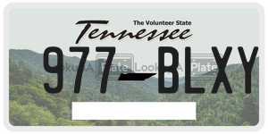 977BLXY  license plate in TN
