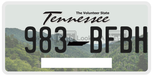 983BFBH  license plate in TN