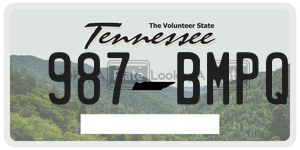 987BMPQ  license plate in TN