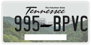 995BPVC  license plate in TN