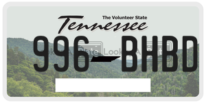 996BHBD  license plate in TN