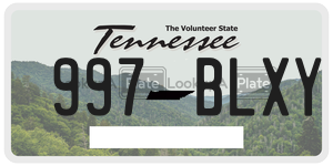 997BLXY  license plate in TN