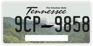 9CP9858  license plate in TN