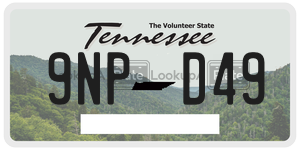 9NPD49  license plate in TN