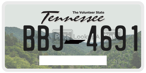 BBJ4691 license plate in Tennessee