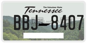 BBJ8407  license plate in TN