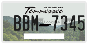 BBM7345  license plate in TN