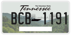 BCB1191  license plate in TN