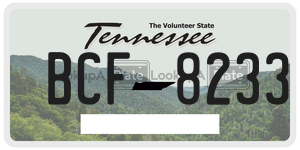 BCF8233 license plate in Tennessee