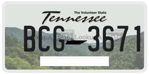 BCG3671  license plate in TN
