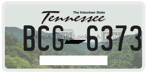 BCG6373  license plate in TN