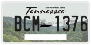 BCM1376  license plate in TN