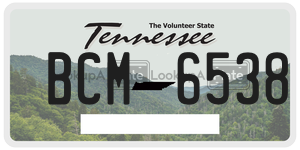 BCM6538  license plate in TN