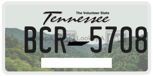 BCR5708  license plate in TN