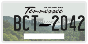BCT2042  license plate in TN