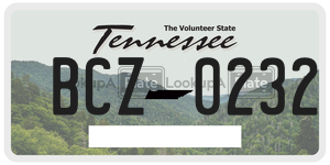 BCZ0232  license plate in TN