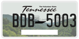 BDB5003  license plate in TN