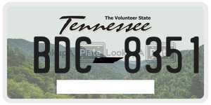 BDC8351 license plate in Tennessee