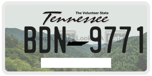 BDN9771 license plate in Tennessee