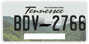 BDV2766  license plate in TN