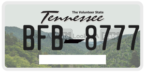 BFB8777  license plate in TN