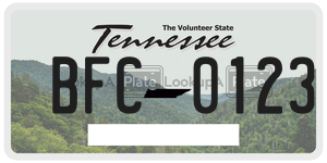 BFC0123  license plate in TN