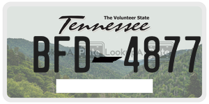 BFD4877  license plate in TN