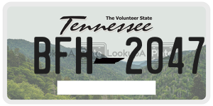 BFH2047 license plate in Tennessee