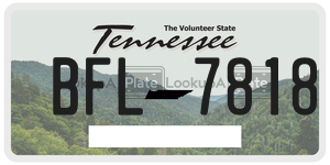 BFL7818  license plate in TN