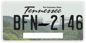BFN2146 license plate in Tennessee