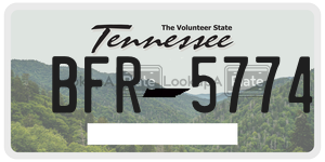 BFR5774  license plate in TN