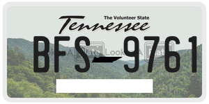 BFS9761  license plate in TN