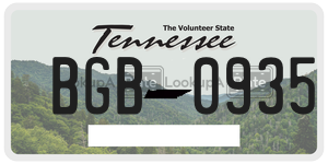 BGB0935  license plate in TN