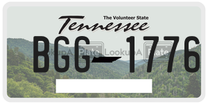 BGG1776  license plate in TN
