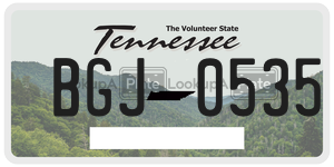 BGJ0535  license plate in TN