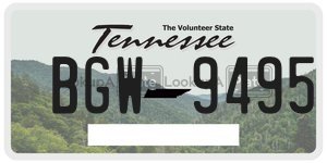 BGW9495 license plate in Tennessee