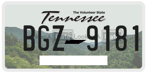BGZ9181  license plate in TN